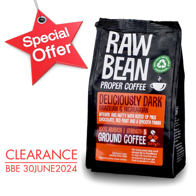 Clearance Offer: Deliciously Dark - Ground Coffee Blend 227g Strength 5