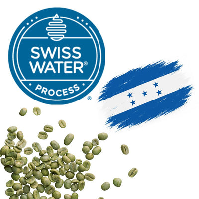 Swiss Water Decaf, Green Coffee Beans from Honduras. Fairtrade Organic, Rainforest Alliance - Ready to Roast