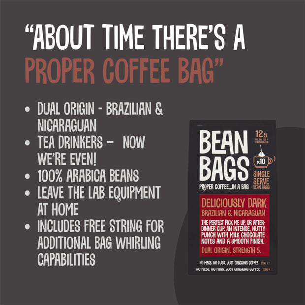 Deliciously Dark - Coffee Bean Bags x 10