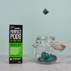 Great Taste Award winning Raw Bean Perfect Pods Breakfast Blend coffee pod falling into kilner jar