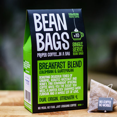 Breakfast Blend Pyramid Coffee Bag Bean Bags retail box