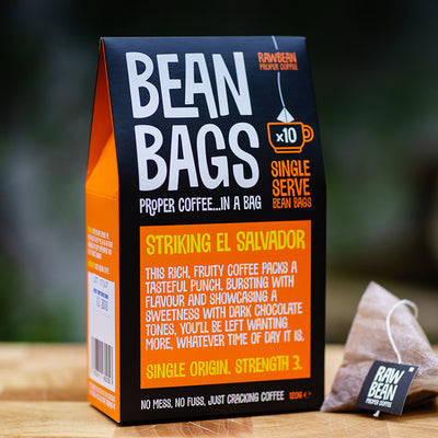 El Salvador Pyramid Coffee Bag Bean Bags retail box